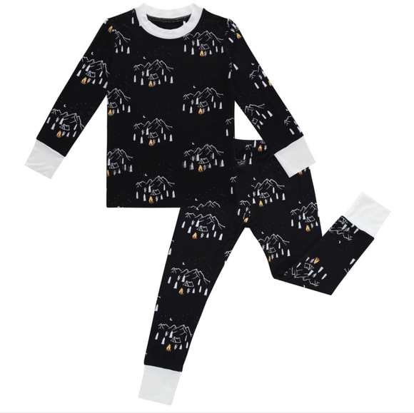 Peregrine Kidswear 2 Piece Bamboo Pajamas - Midnight Camping - Picture 1 of 2